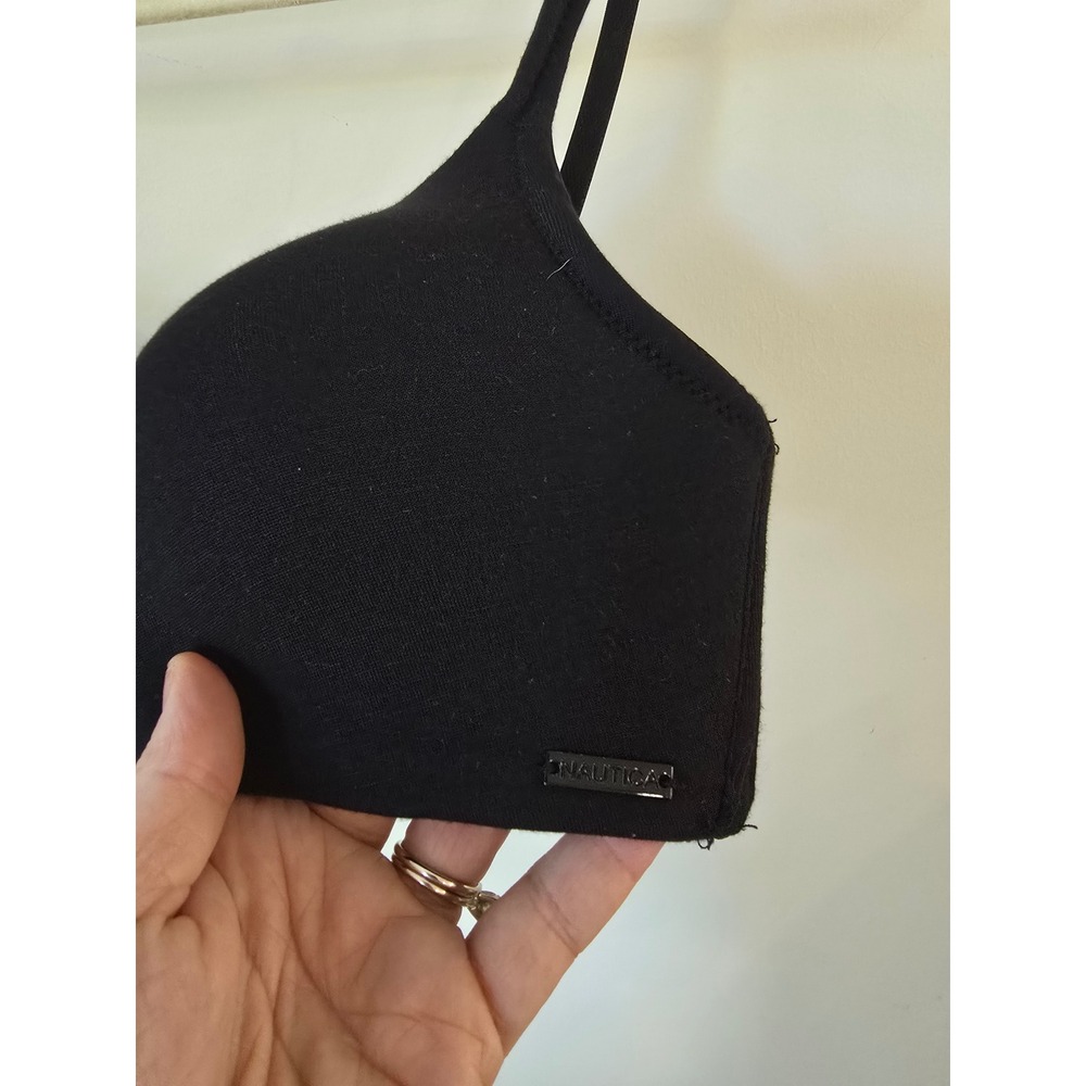 Nautica Intimates Black Modal Blend T-Shirt Bra 36C 1279-28 Adjustable Straps - Picture 3 of 6